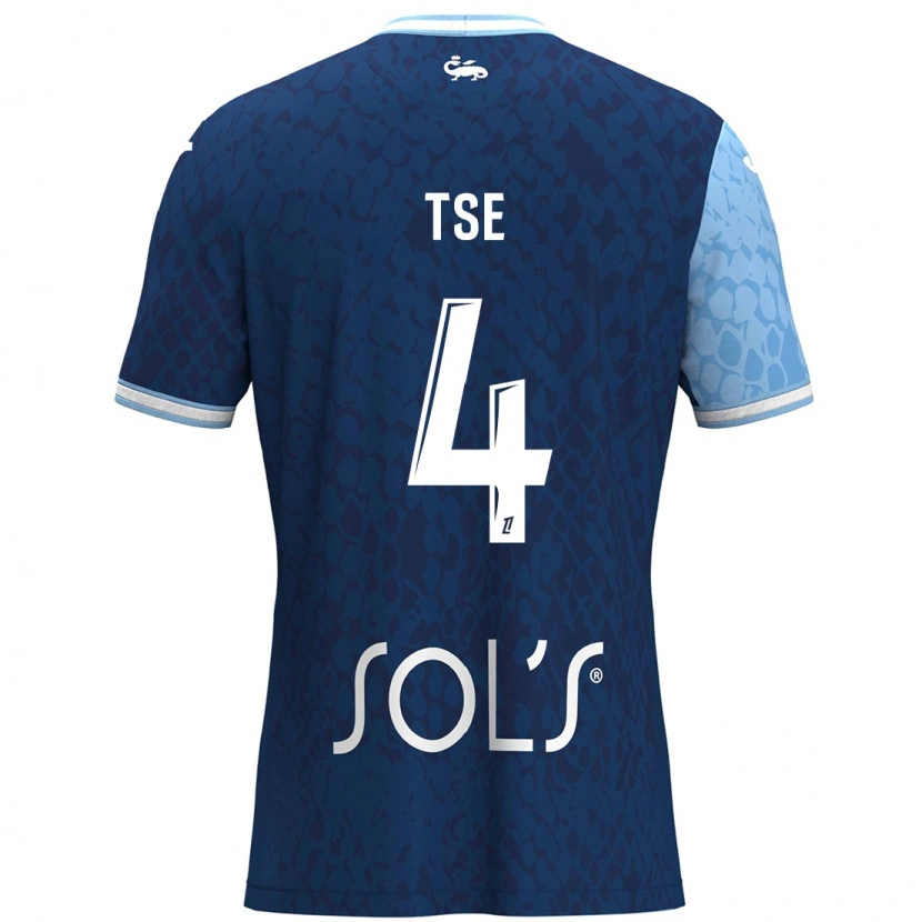 Danxen Män Élisabeth Tsé #4 Himmelsblå Mörkblå Hemmatröja Matchtröjor 2024/25 Tröjor T-Tröja