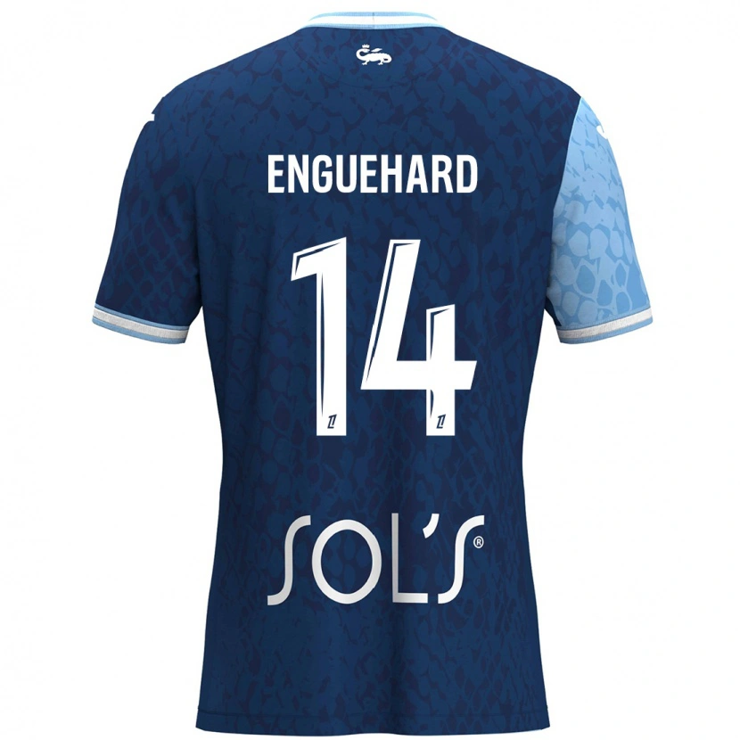 Danxen Män Romane Enguehard #14 Himmelsblå Mörkblå Hemmatröja Matchtröjor 2024/25 Tröjor T-Tröja