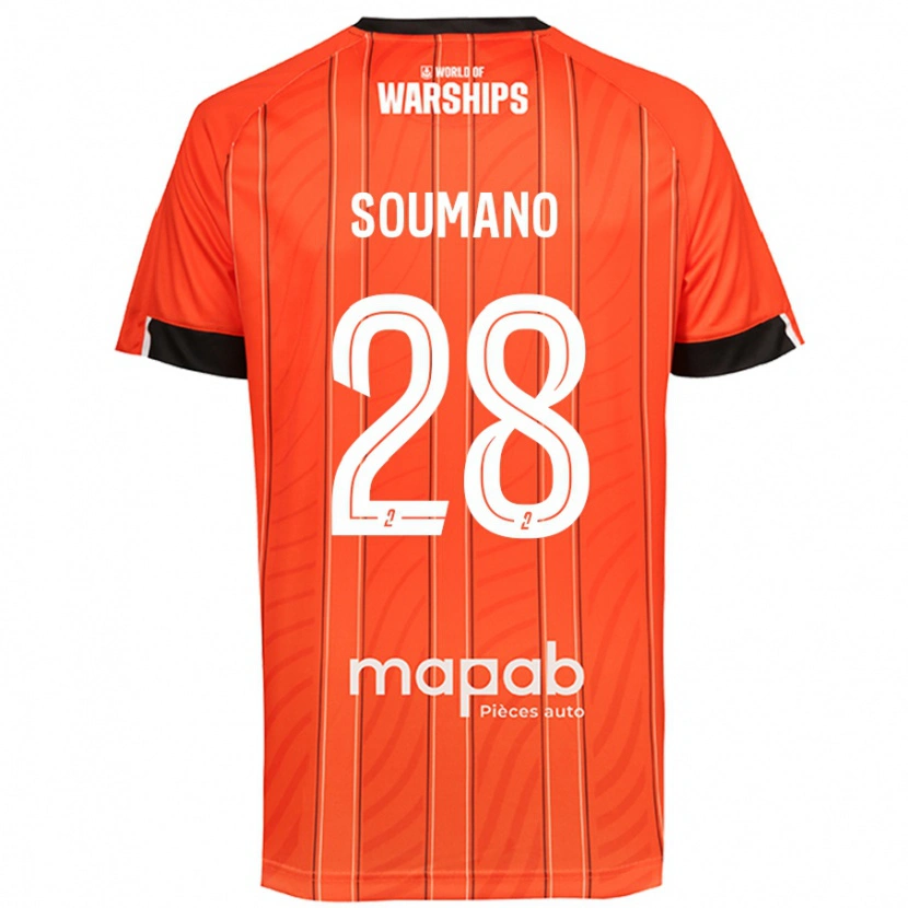 Danxen Män Sambou Soumano #28 Orange Hemmatröja Matchtröjor 2024/25 Tröjor T-Tröja