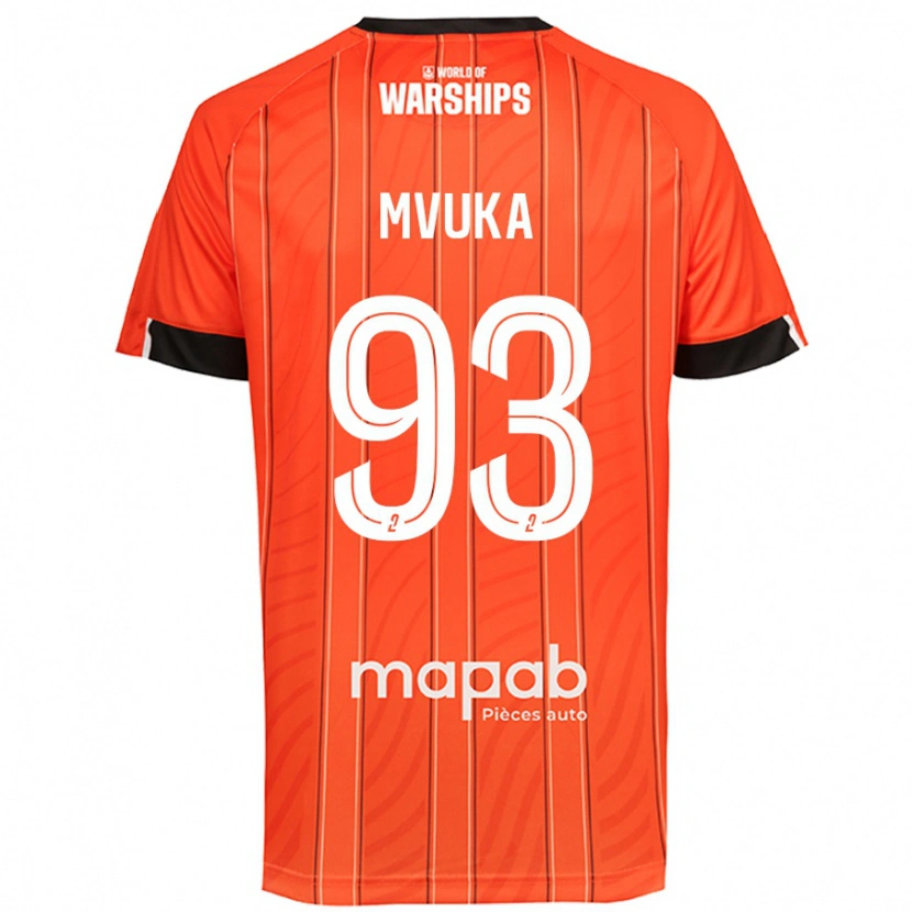 Danxen Män Joel Mvuka #93 Orange Hemmatröja Matchtröjor 2024/25 Tröjor T-Tröja
