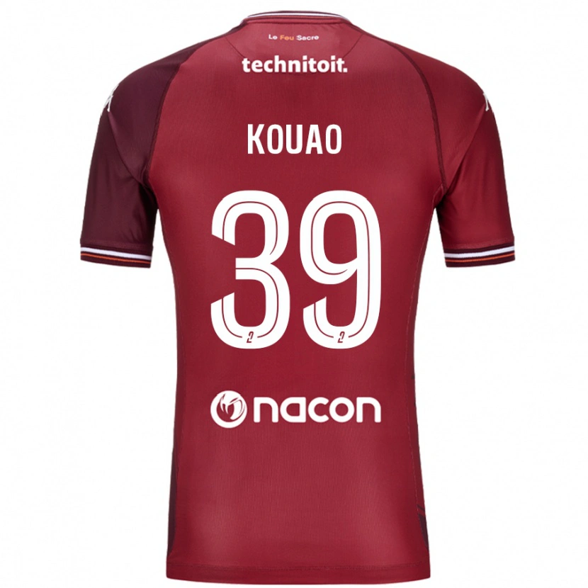 Danxen Män Koffi Kouao #39 Röda Granata Hemmatröja Matchtröjor 2024/25 Tröjor T-Tröja