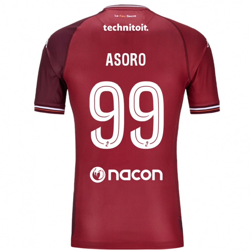 Danxen Män Joel Asoro #99 Röda Granata Hemmatröja Matchtröjor 2024/25 Tröjor T-Tröja