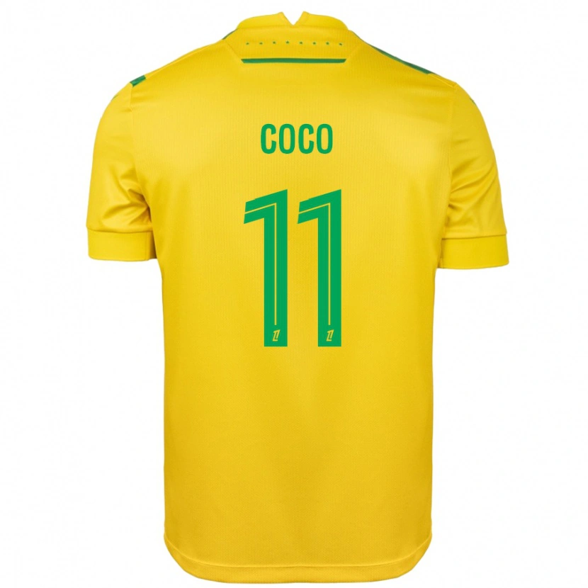 Danxen Män Marcus Coco #11 Gul Grön Hemmatröja Matchtröjor 2024/25 Tröjor T-Tröja