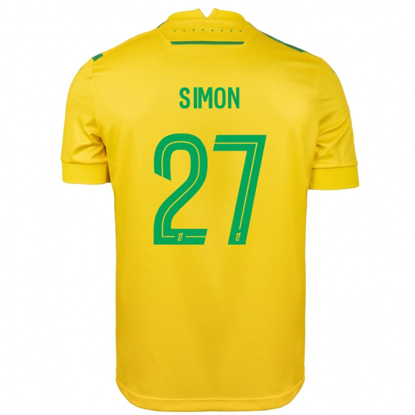 Danxen Män Moses Simon #27 Gul Grön Hemmatröja Matchtröjor 2024/25 Tröjor T-Tröja