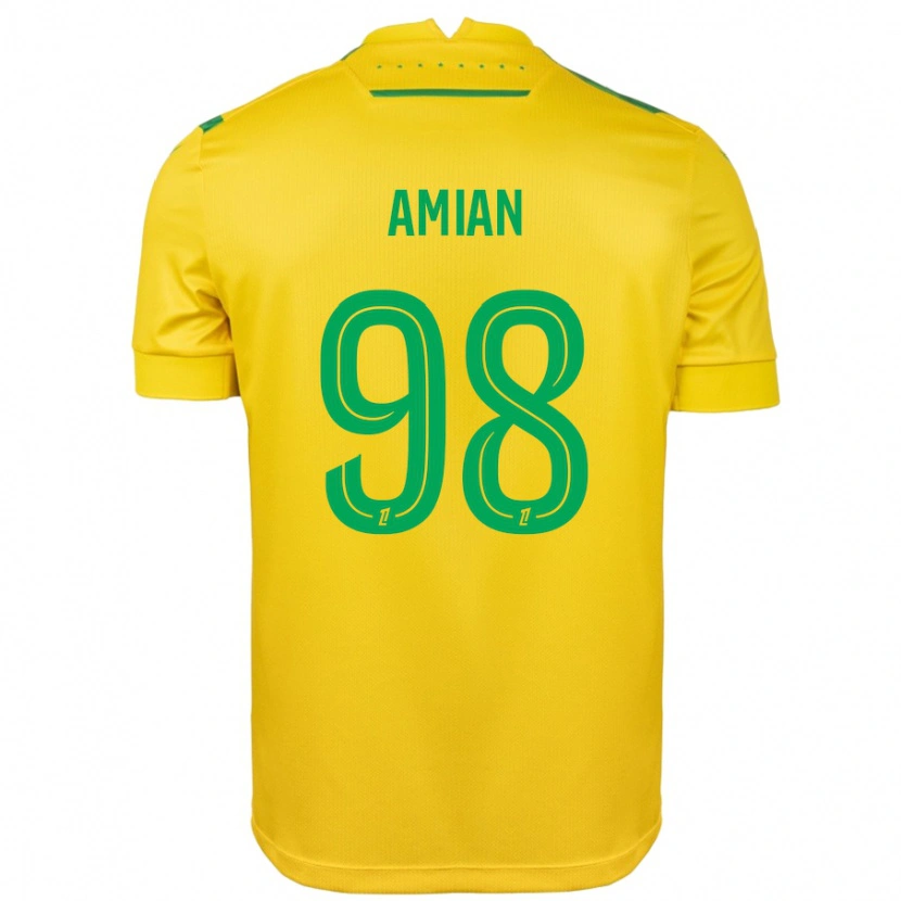Danxen Män Kelvin Amian #98 Gul Grön Hemmatröja Matchtröjor 2024/25 Tröjor T-Tröja