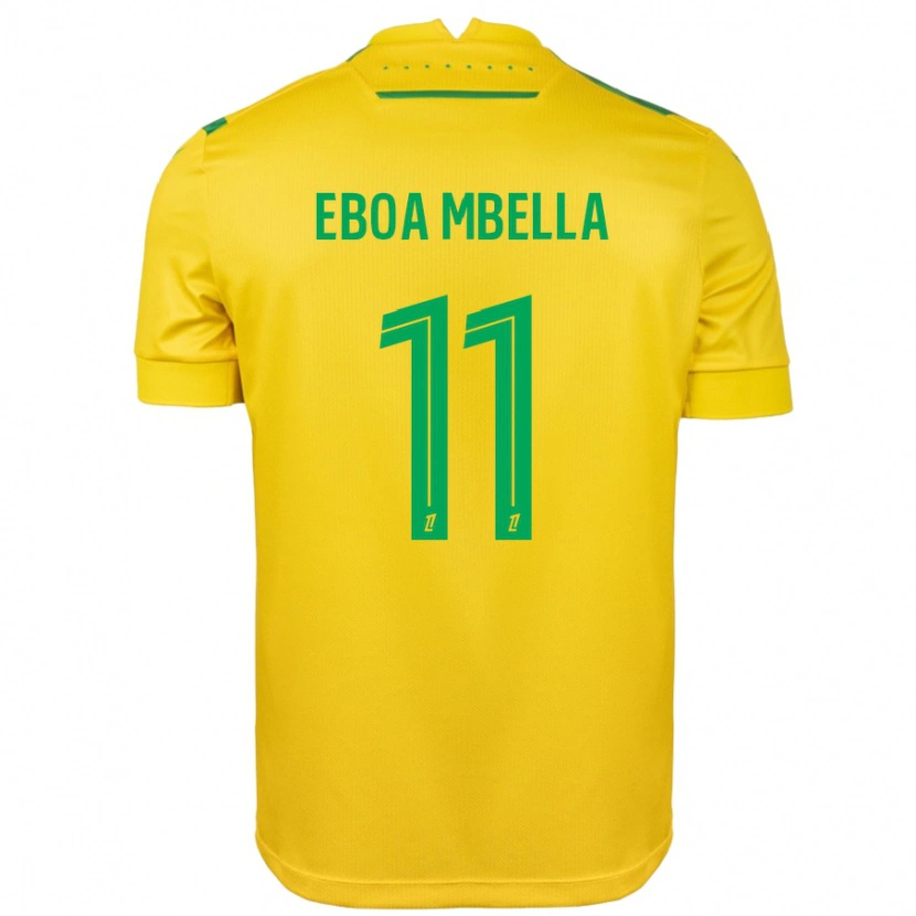 Danxen Män Eden Eboa Mbella #11 Gul Grön Hemmatröja Matchtröjor 2024/25 Tröjor T-Tröja