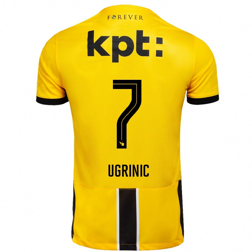 Danxen Män Filip Ugrinic #7 Gul Svart Hemmatröja Matchtröjor 2024/25 Tröjor T-Tröja