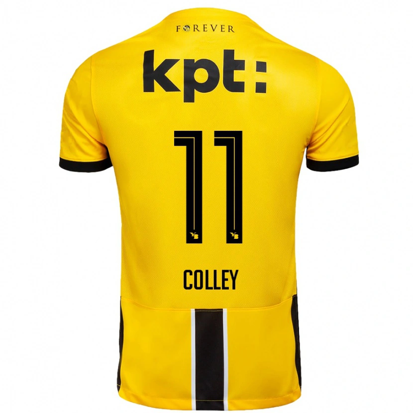 Danxen Män Ebrima Colley #11 Gul Svart Hemmatröja Matchtröjor 2024/25 Tröjor T-Tröja