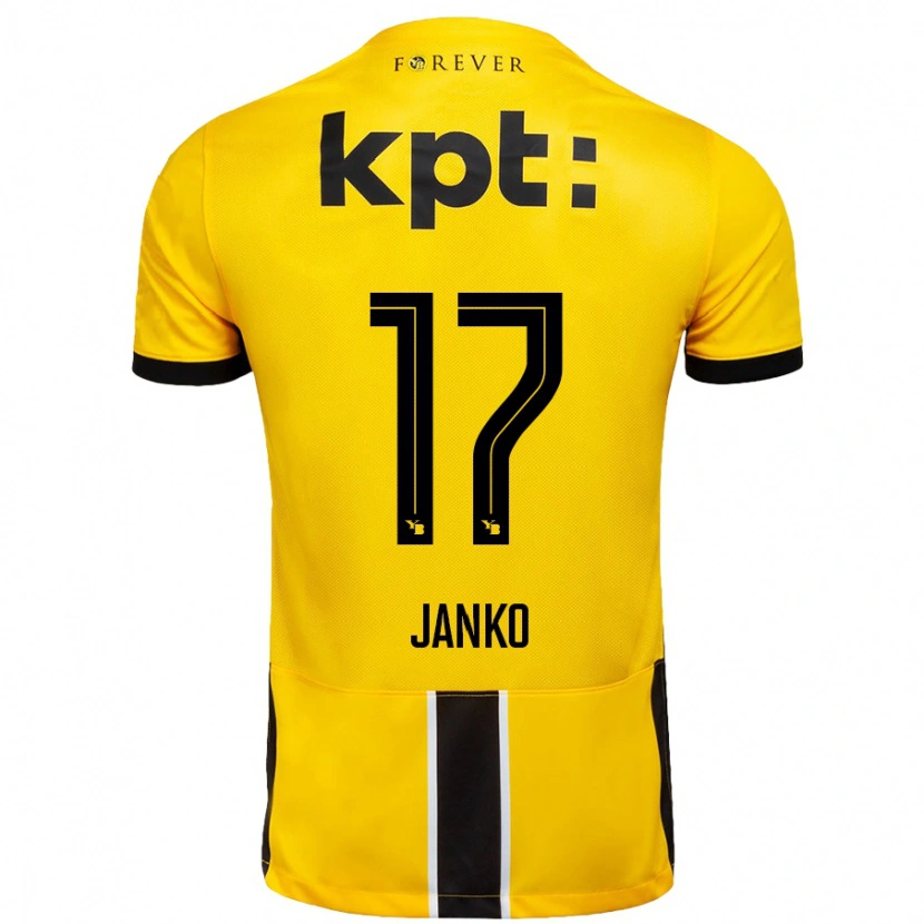 Danxen Män Saidy Janko #17 Gul Svart Hemmatröja Matchtröjor 2024/25 Tröjor T-Tröja
