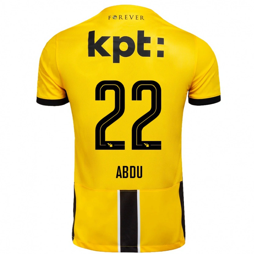 Danxen Män Abdu Conté #22 Gul Svart Hemmatröja Matchtröjor 2024/25 Tröjor T-Tröja