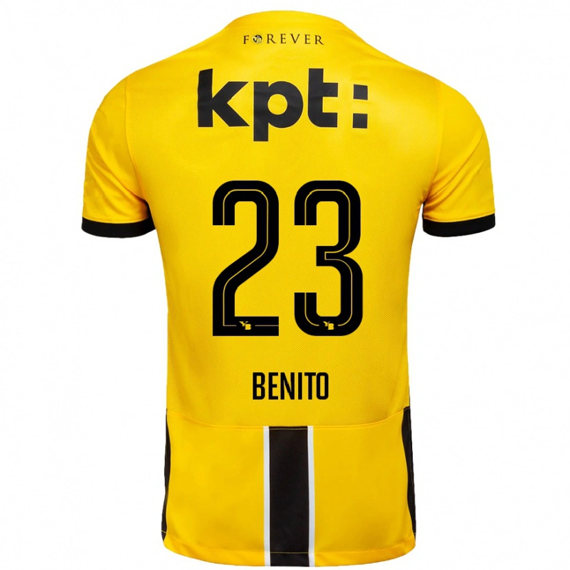 Danxen Män Loris Benito #23 Gul Svart Hemmatröja Matchtröjor 2024/25 Tröjor T-Tröja