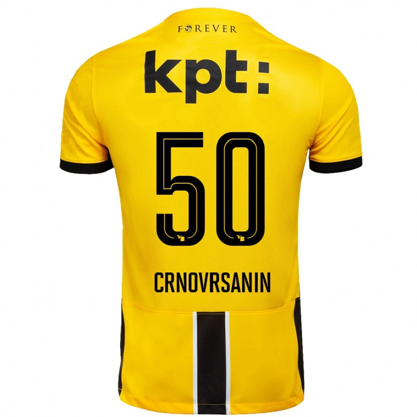 Danxen Män Sadin Crnovrsanin #50 Gul Svart Hemmatröja Matchtröjor 2024/25 Tröjor T-Tröja