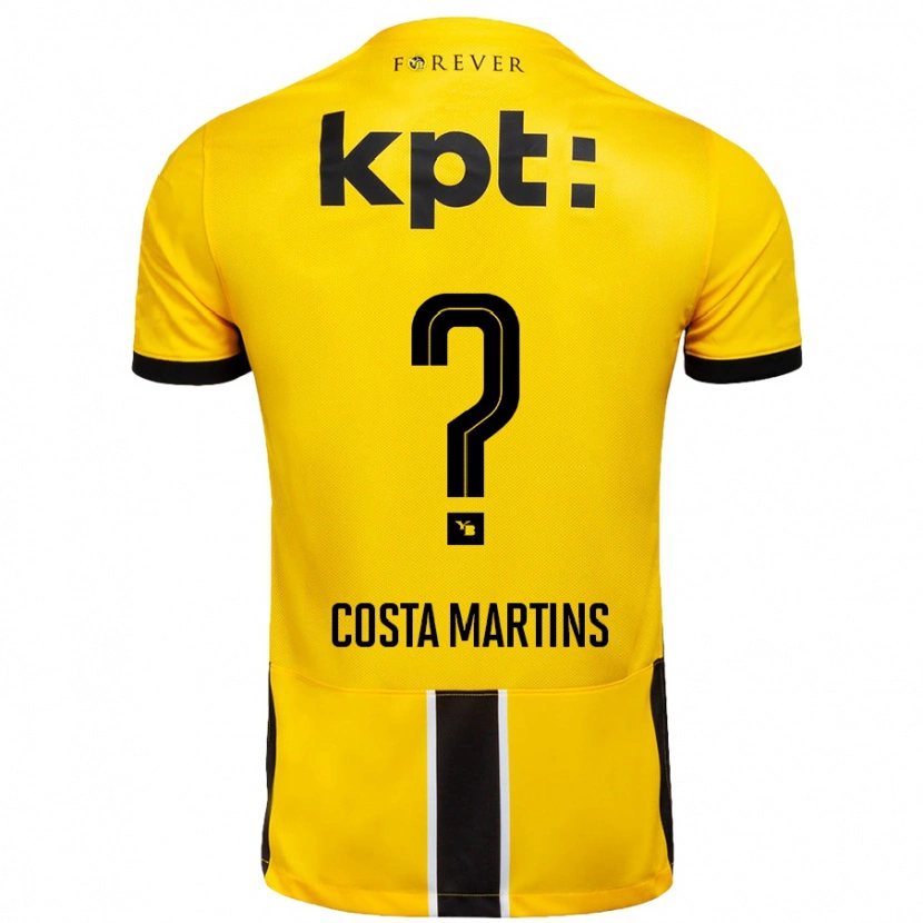 Danxen Män Yvann Costa Martins #0 Gul Svart Hemmatröja Matchtröjor 2024/25 Tröjor T-Tröja