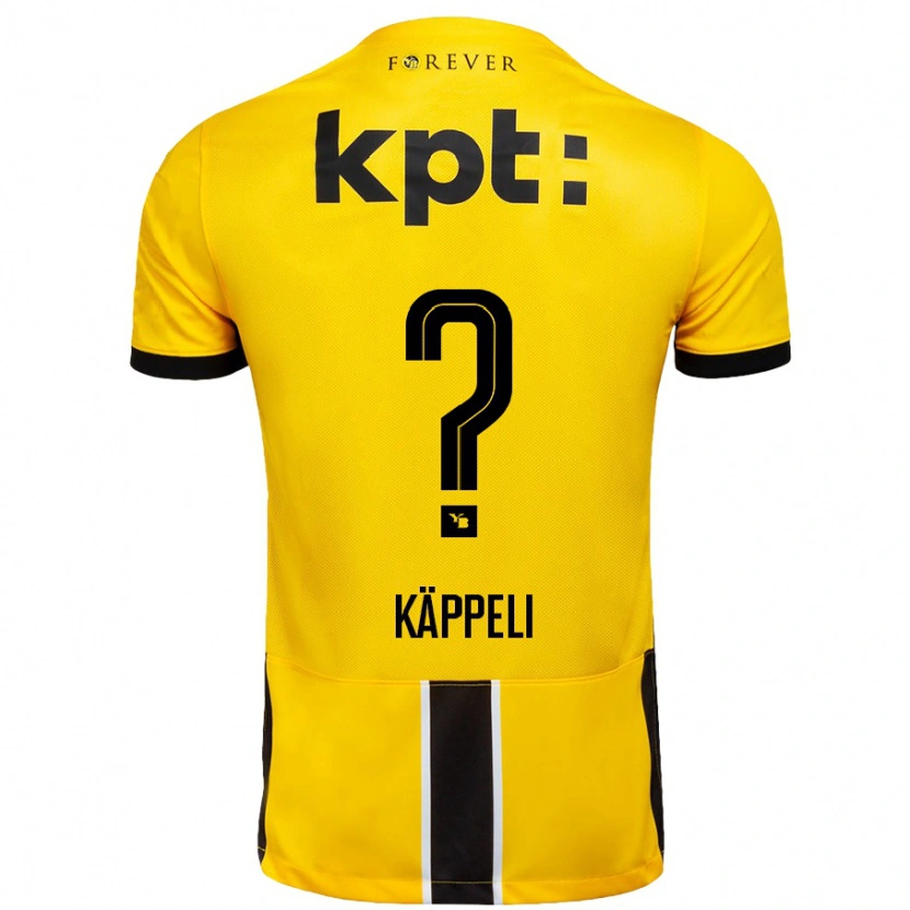 Danxen Män Cuno Käppeli #0 Gul Svart Hemmatröja Matchtröjor 2024/25 Tröjor T-Tröja