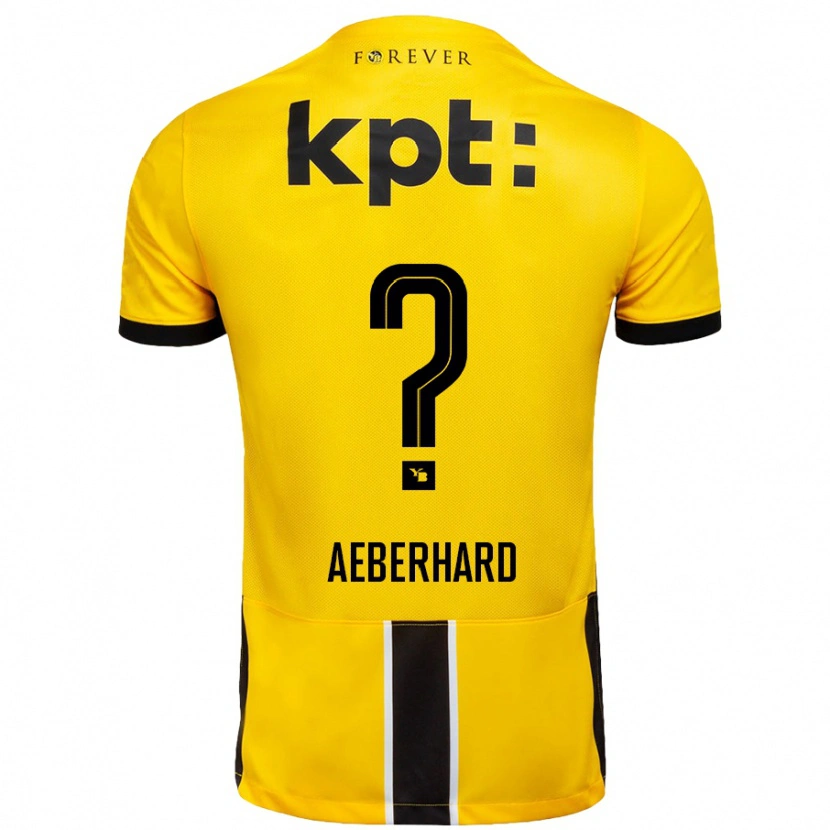 Danxen Män Ben Aeberhard #0 Gul Svart Hemmatröja Matchtröjor 2024/25 Tröjor T-Tröja