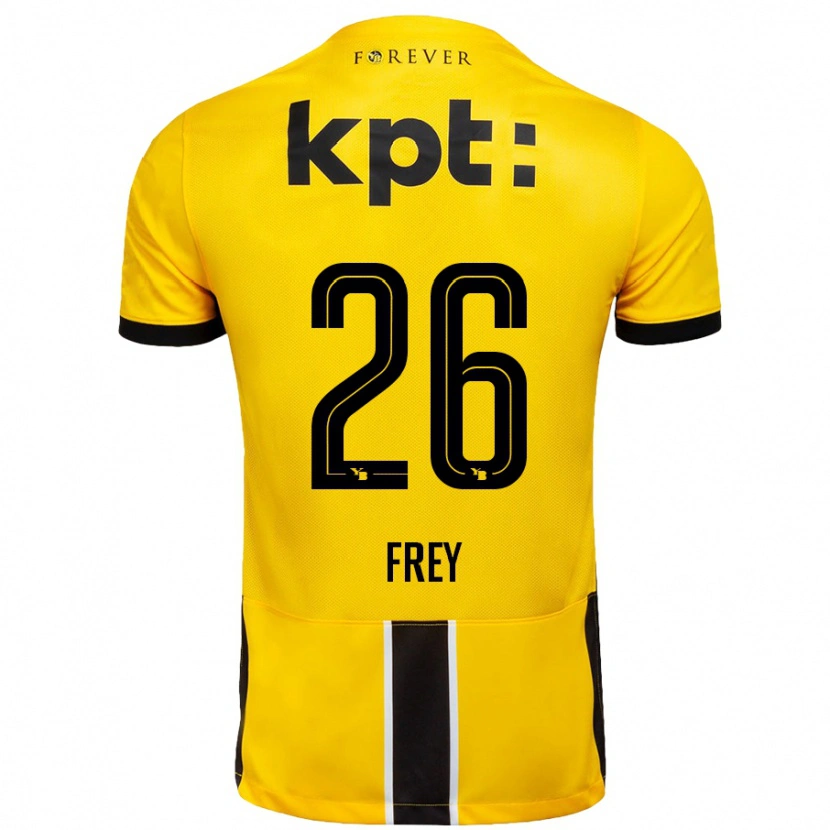 Danxen Män Laura Frey #26 Gul Svart Hemmatröja Matchtröjor 2024/25 Tröjor T-Tröja