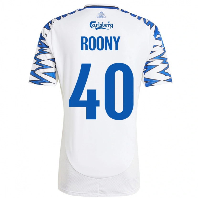 Danxen Män Roony Bardghji #40 Vit Himmelsblå Hemmatröja Matchtröjor 2024/25 Tröjor T-Tröja