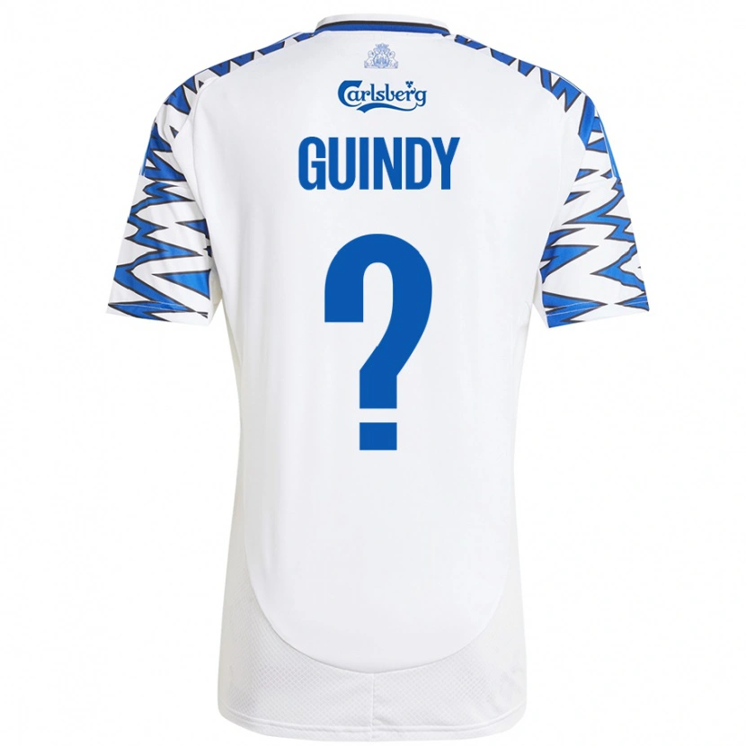 Danxen Män Eliot Guindy #0 Vit Himmelsblå Hemmatröja Matchtröjor 2024/25 Tröjor T-Tröja