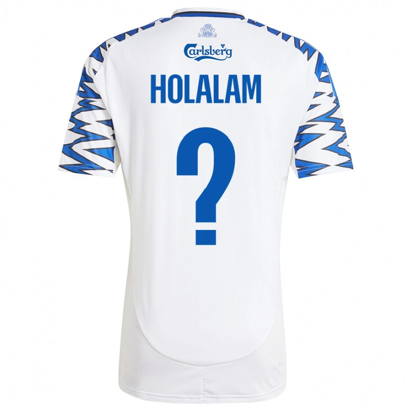 Danxen Män Ishaq Holalam #0 Vit Himmelsblå Hemmatröja Matchtröjor 2024/25 Tröjor T-Tröja