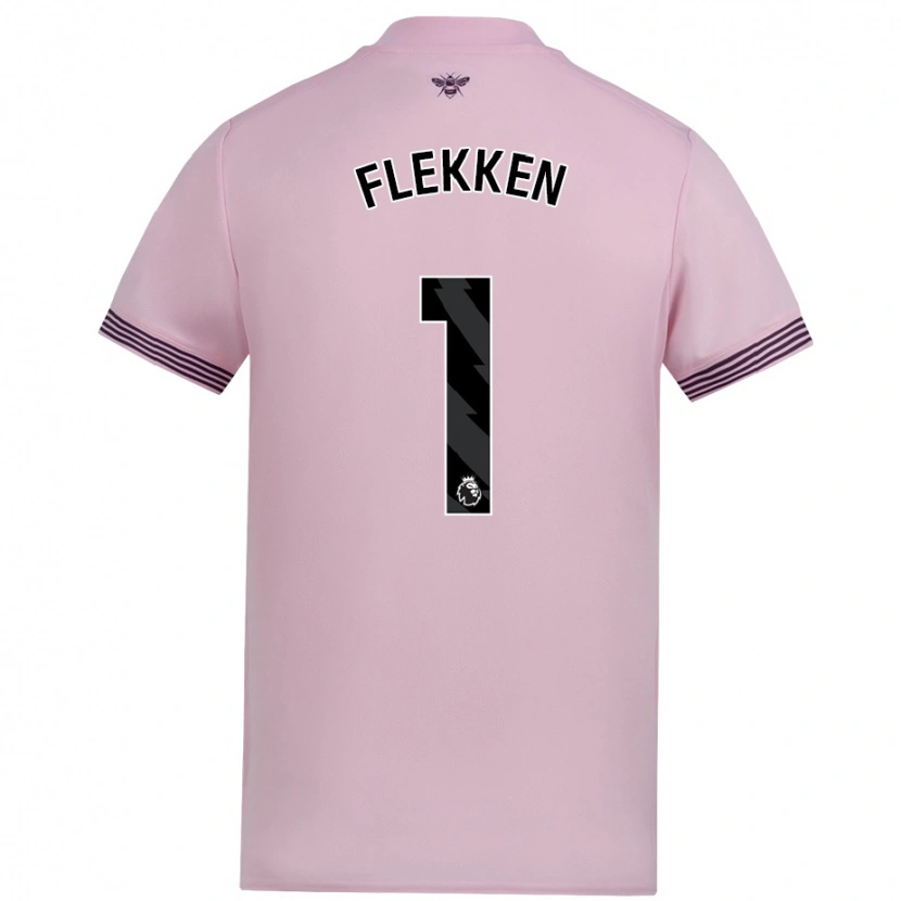 Danxen Män Mark Flekken #1 Rosa Bortatröja Matchtröjor 2024/25 Tröjor T-Tröja