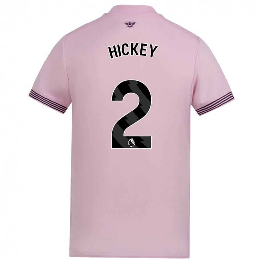 Danxen Män Aaron Hickey #2 Rosa Bortatröja Matchtröjor 2024/25 Tröjor T-Tröja