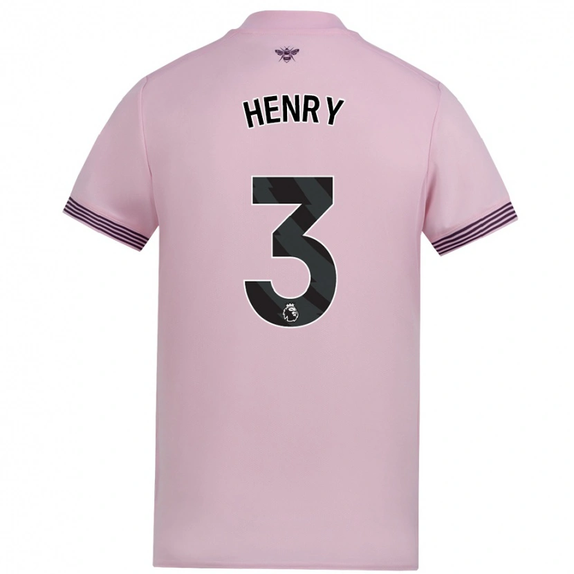 Danxen Män Rico Henry #3 Rosa Bortatröja Matchtröjor 2024/25 Tröjor T-Tröja