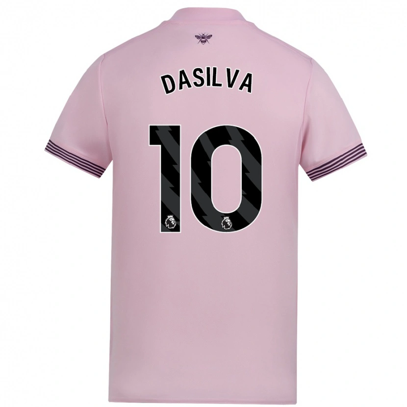 Danxen Män Josh Dasilva #10 Rosa Bortatröja Matchtröjor 2024/25 Tröjor T-Tröja