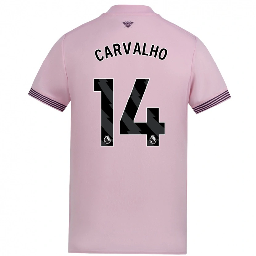 Danxen Män Fábio Carvalho #14 Rosa Bortatröja Matchtröjor 2024/25 Tröjor T-Tröja
