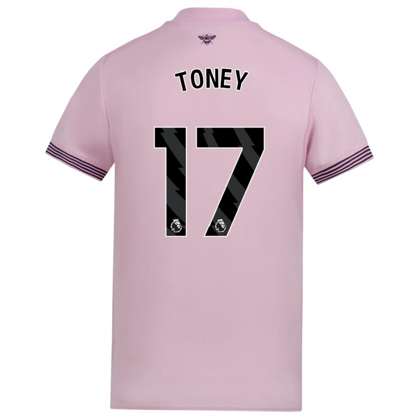 Danxen Män Ivan Toney #17 Rosa Bortatröja Matchtröjor 2024/25 Tröjor T-Tröja