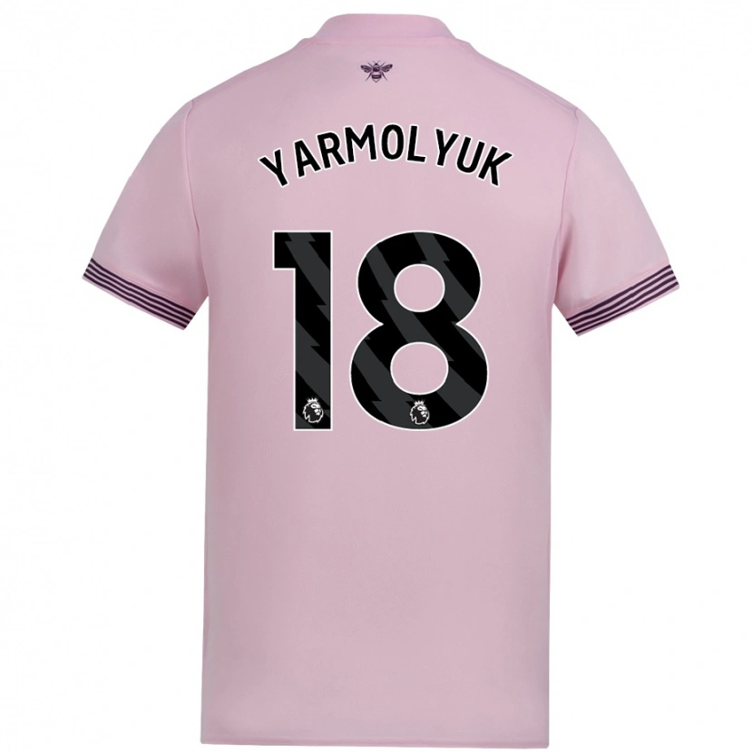 Danxen Män Yegor Yarmolyuk #18 Rosa Bortatröja Matchtröjor 2024/25 Tröjor T-Tröja