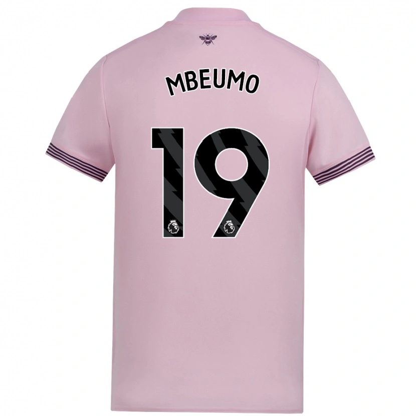 Danxen Män Bryan Mbeumo #19 Rosa Bortatröja Matchtröjor 2024/25 Tröjor T-Tröja