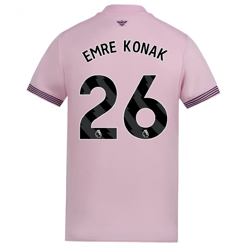Danxen Män Yunus Emre Konak #26 Rosa Bortatröja Matchtröjor 2024/25 Tröjor T-Tröja