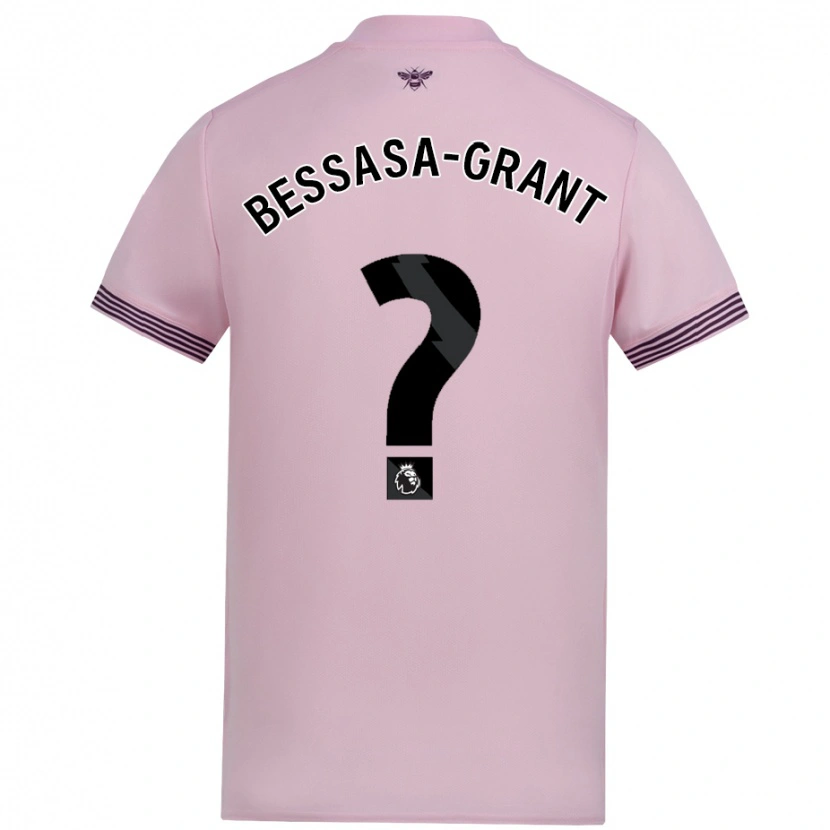Danxen Män Mekhai Bessasa-Grant #0 Rosa Bortatröja Matchtröjor 2024/25 Tröjor T-Tröja