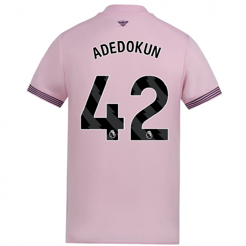 Danxen Män Val Adedokun #42 Rosa Bortatröja Matchtröjor 2024/25 Tröjor T-Tröja