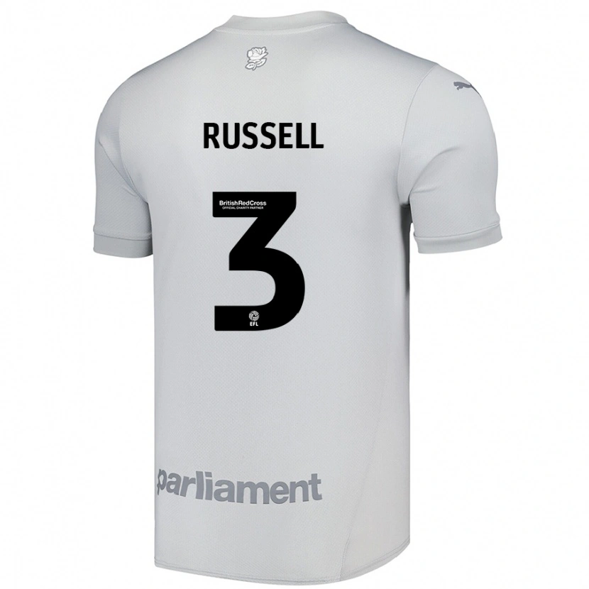 Danxen Män Jon Russell #3 Silvergrå Bortatröja Matchtröjor 2024/25 Tröjor T-Tröja