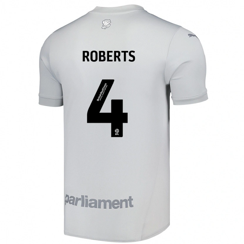 Danxen Män Marc Roberts #4 Silvergrå Bortatröja Matchtröjor 2024/25 Tröjor T-Tröja