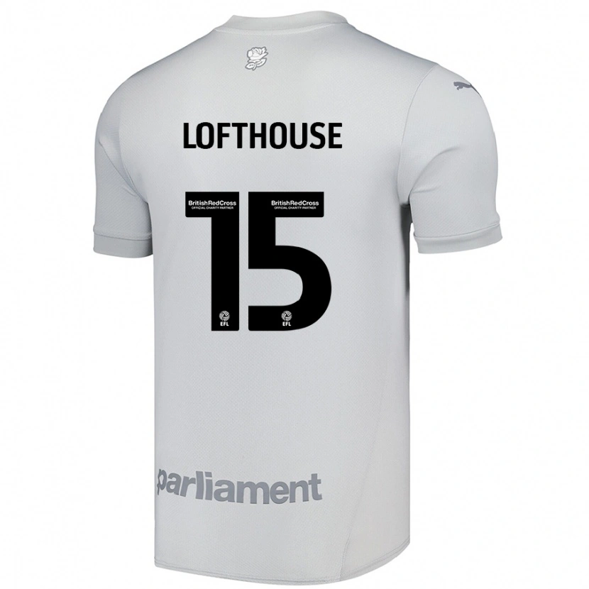 Danxen Män Kyran Lofthouse #15 Silvergrå Bortatröja Matchtröjor 2024/25 Tröjor T-Tröja