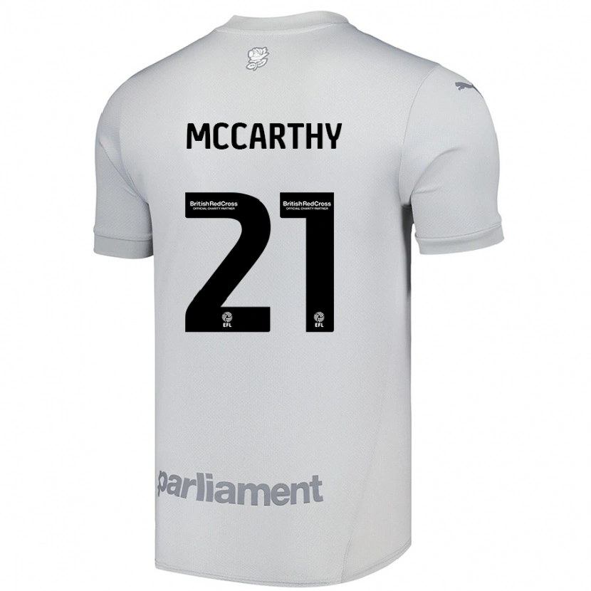 Danxen Män Conor Mccarthy #21 Silvergrå Bortatröja Matchtröjor 2024/25 Tröjor T-Tröja