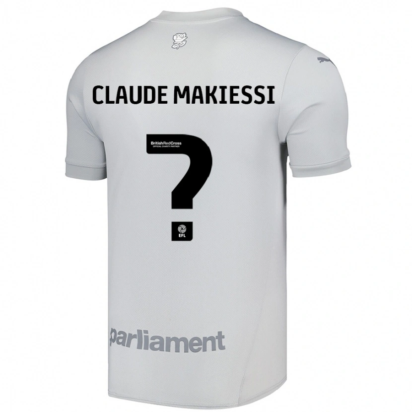 Danxen Män Jean Claude Makiessi #0 Silvergrå Bortatröja Matchtröjor 2024/25 Tröjor T-Tröja
