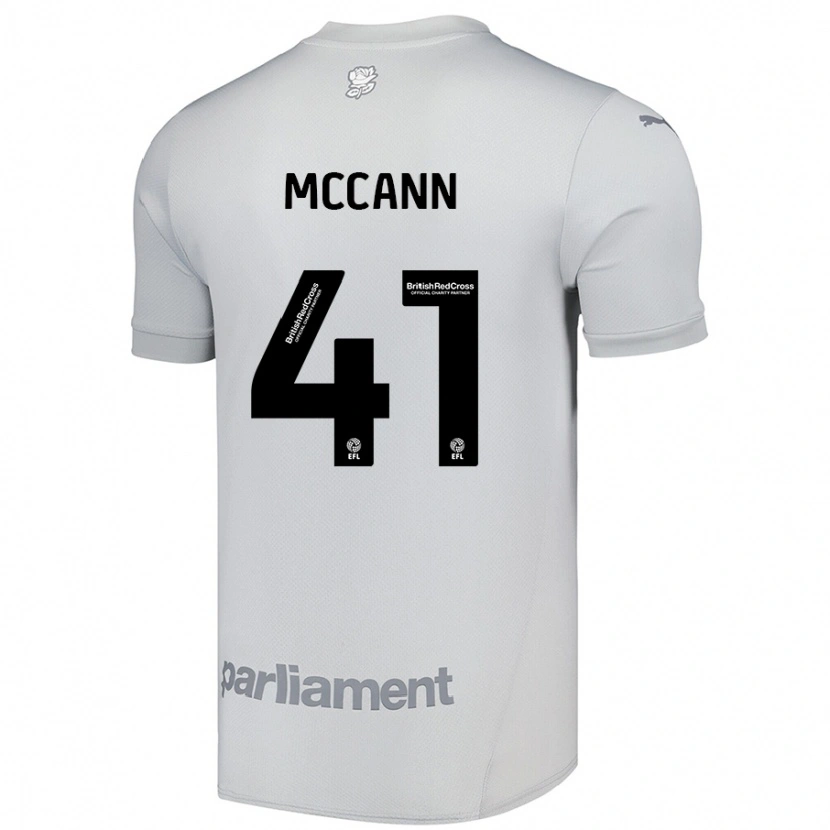 Danxen Män Bayley Mccann #41 Silvergrå Bortatröja Matchtröjor 2024/25 Tröjor T-Tröja