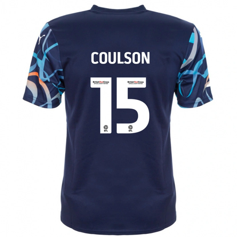 Danxen Män Hayden Coulson #15 Marinblå Bortatröja Matchtröjor 2024/25 Tröjor T-Tröja