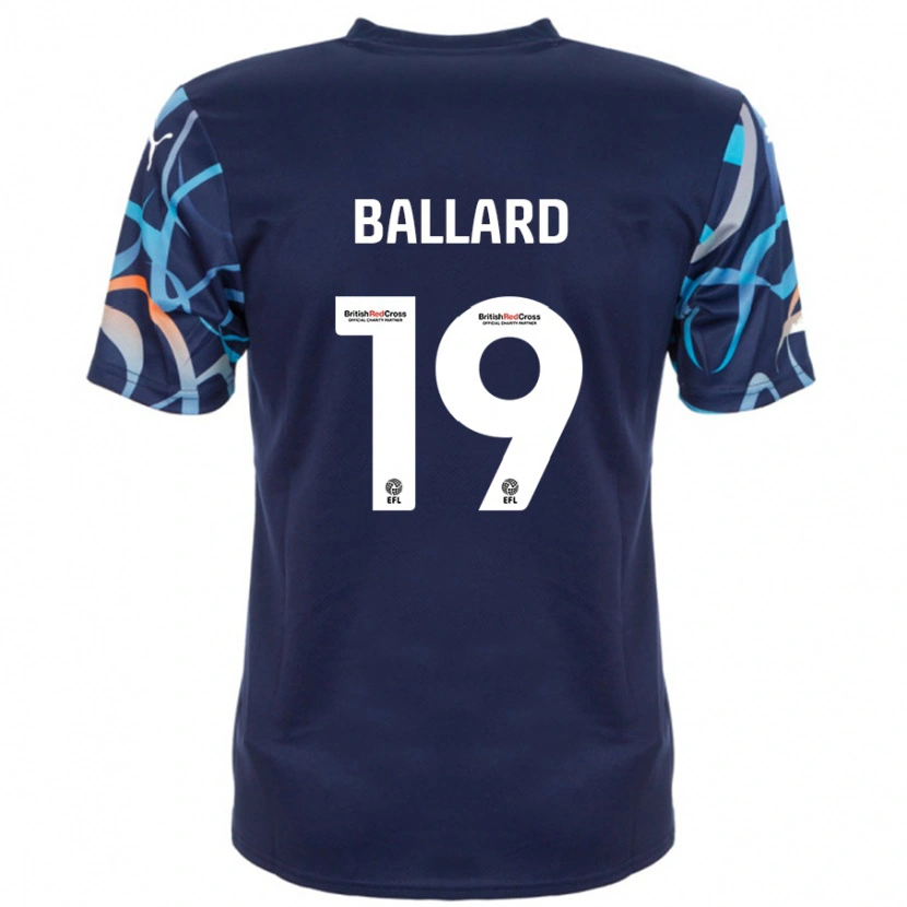 Danxen Män Dom Ballard #19 Marinblå Bortatröja Matchtröjor 2024/25 Tröjor T-Tröja