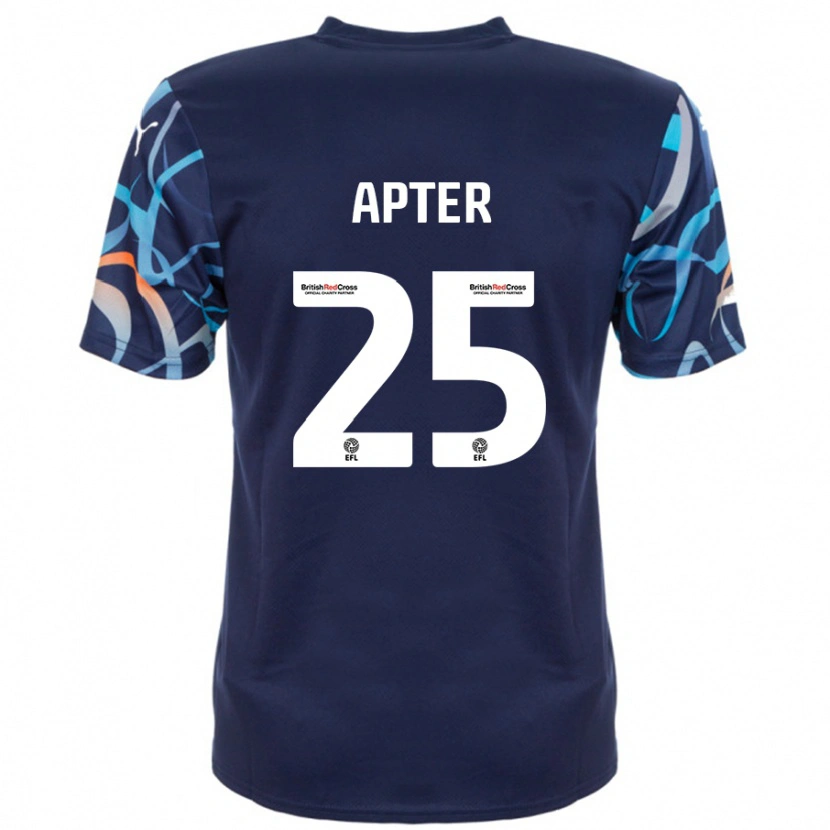 Danxen Män Rob Apter #25 Marinblå Bortatröja Matchtröjor 2024/25 Tröjor T-Tröja