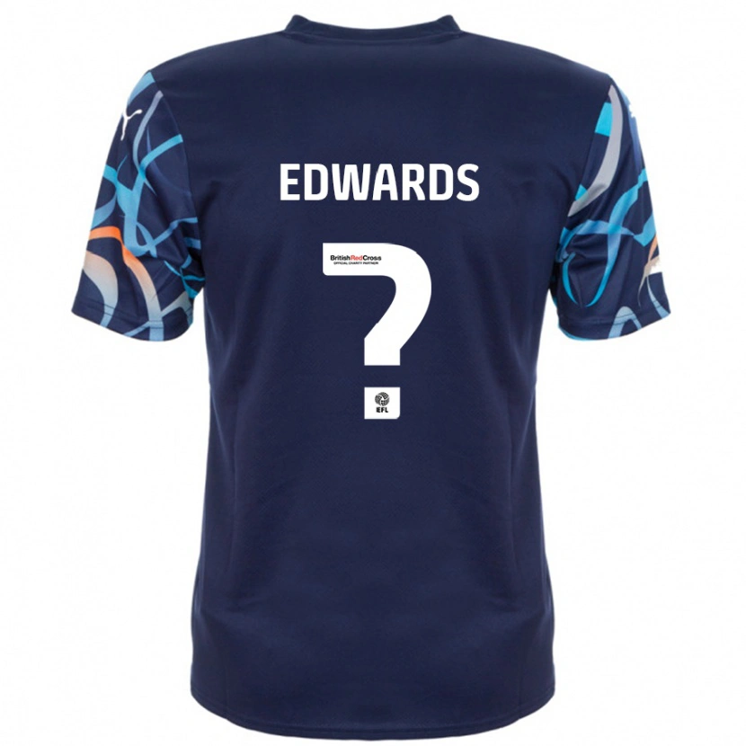 Danxen Män Bethany Edwards #0 Marinblå Bortatröja Matchtröjor 2024/25 Tröjor T-Tröja