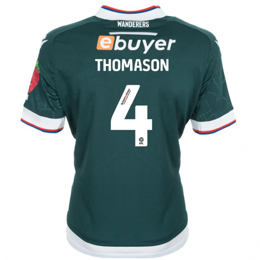 Danxen Män George Thomason #4 Mörkgrön Bortatröja Matchtröjor 2024/25 Tröjor T-Tröja