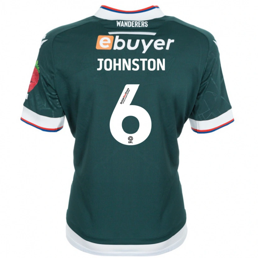 Danxen Män George Johnston #6 Mörkgrön Bortatröja Matchtröjor 2024/25 Tröjor T-Tröja