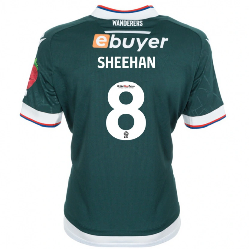 Danxen Män Josh Sheehan #8 Mörkgrön Bortatröja Matchtröjor 2024/25 Tröjor T-Tröja