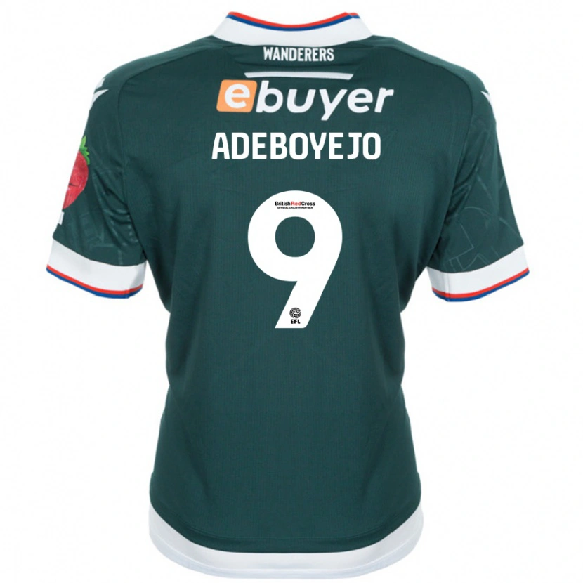 Danxen Män Victor Adeboyejo #9 Mörkgrön Bortatröja Matchtröjor 2024/25 Tröjor T-Tröja