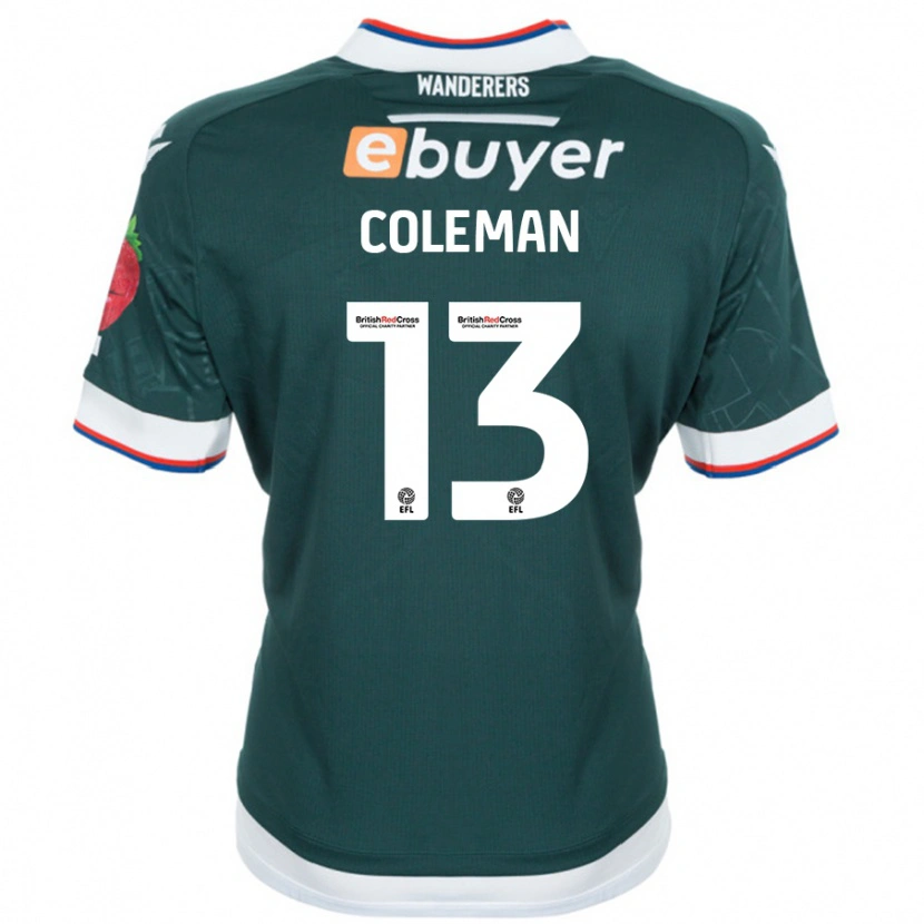 Danxen Män Joel Coleman #13 Mörkgrön Bortatröja Matchtröjor 2024/25 Tröjor T-Tröja