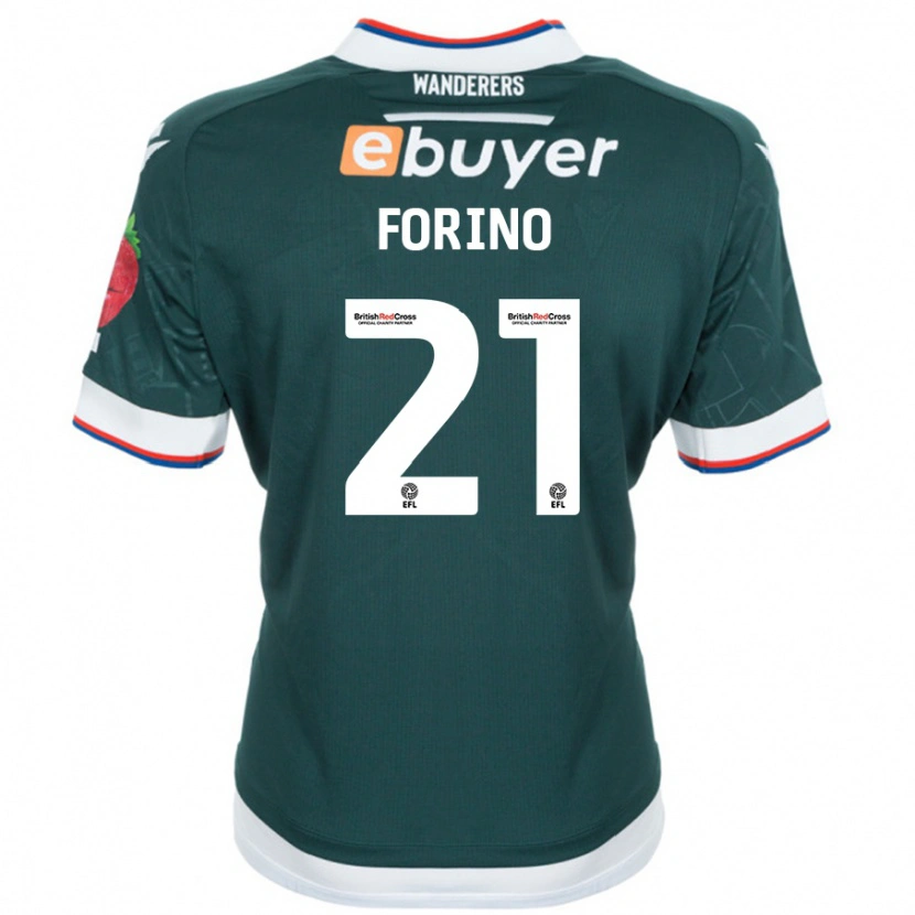 Danxen Män Chris Forino #21 Mörkgrön Bortatröja Matchtröjor 2024/25 Tröjor T-Tröja